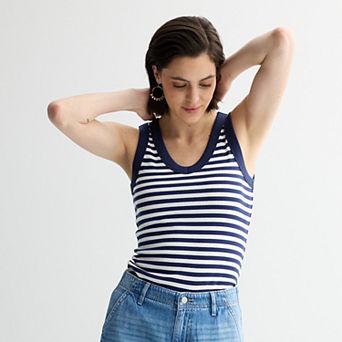 Petite Sonoma Goods For Life® Ribbed V-Neck Tank Top