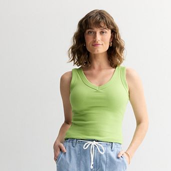 Women's Sonoma Goods For Life® Rib V-Neck Tank Top