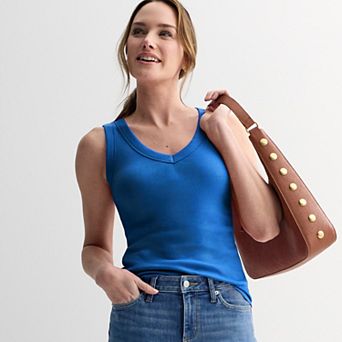 Women's Sonoma Goods For Life® Rib V-Neck Tank Top