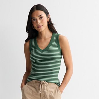 Women's Sonoma Goods For Life® Rib V-Neck Tank Top