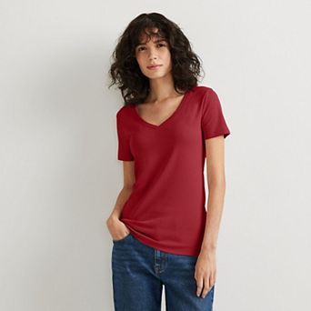 Women's Eddie Bauer Favorite Short-Sleeve V-Neck Tee