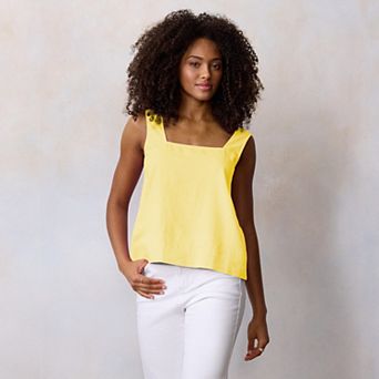 Women’s LC Lauren Conrad Square Neck Button Back Tank Top