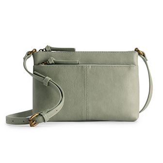Sonoma Goods For Life® Laurie Double Zipper Crossbody Bag