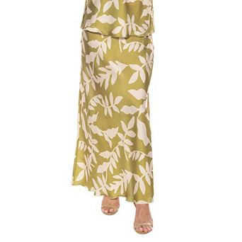Women's Tash + Sophie Batti Satin Maxi Skirt