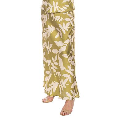 Women's Tash + Sophie Batti Satin Maxi Skirt
