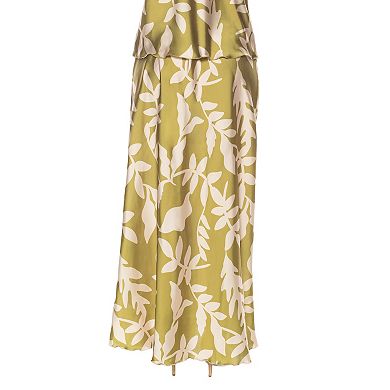 Women's Tash + Sophie Batti Satin Maxi Skirt