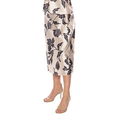 Women's Tash + Sophie Asahi Satin Printed Skirt