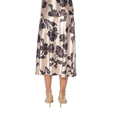 Women's Tash + Sophie Asahi Satin Printed Skirt