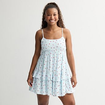 Juniors' SO® Ruffle Tier Mini Dress