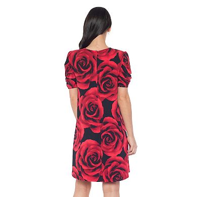 Women's Tash + Sophie Pleated Sleeve Floral Dress