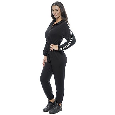 Women's Tash + Sophie High Neck Track Suit with Drawstring Waist