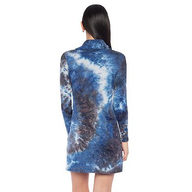 Women's Tash + Sophie Mock Neck Long Sleeve Dress