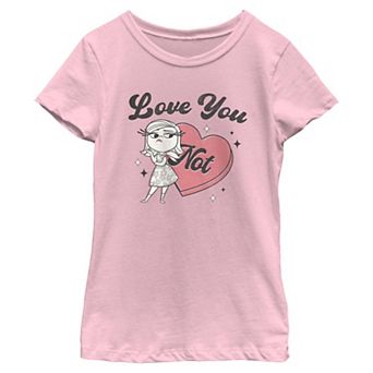 Girls 3-16 Inside Out Love You Not Short Sleeve Graphic Tee