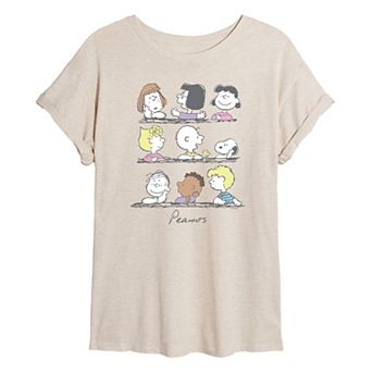 Juniors' Peanuts Group Vintage Oversized Tee