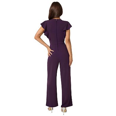 Women's bebe Flutter Sleeve Core Jumpsuit