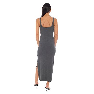 Women's bebe V-Neck Tank Rib Maxi Dress