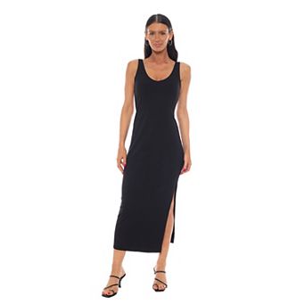 Women's bebe V-Neck Tank Rib Maxi Dress