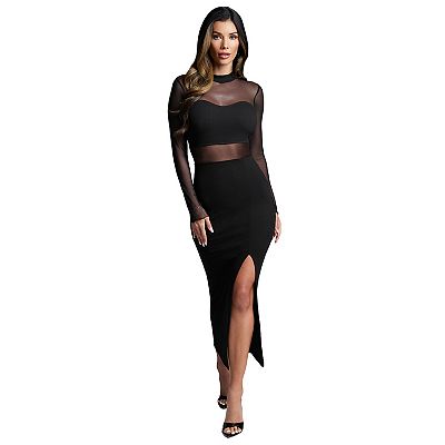 chinese dress ladies Amelia Ribbed Mock Neck Dress – The Obsessions Boutique