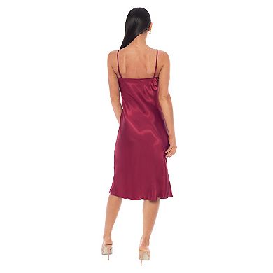 Juniors' bebe Satin Midi Dress