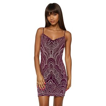 Women's bebe Glitter Mini Dress