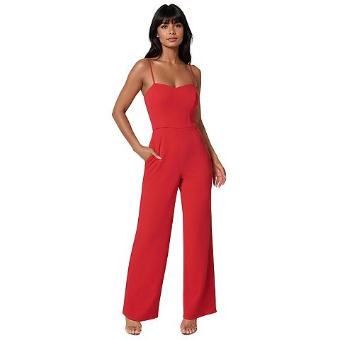 Женские комбинезоны bebe Women's bebe Sweetheart Adjustable Strap Jumpsuit
