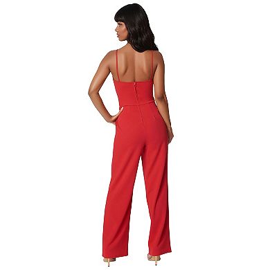 Women's bebe Sweetheart Adjustable Strap Jumpsuit