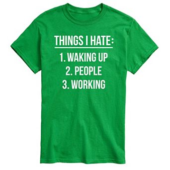Big & Tall Things I Hate List Graphic Tee