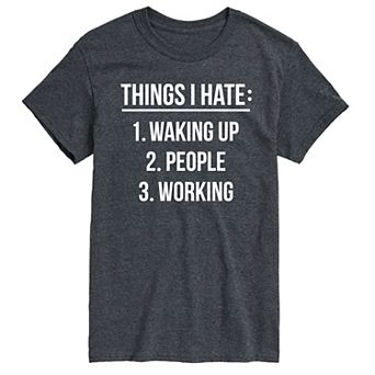 Big & Tall Things I Hate List Graphic Tee