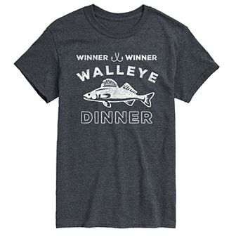 Big & Tall Winner Winner Walleye Dinner Graphic Tee