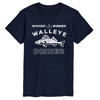Big & Tall Winner Winner Walleye Dinner Graphic Tee
