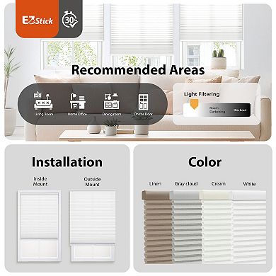 Sonoma Goods For Life® EZ Stick No Tool Light-Filtering Cellular Shade