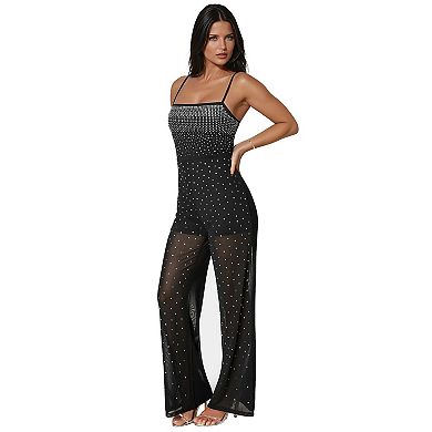 Women's bebe Ombre Embellished Jumpsuit