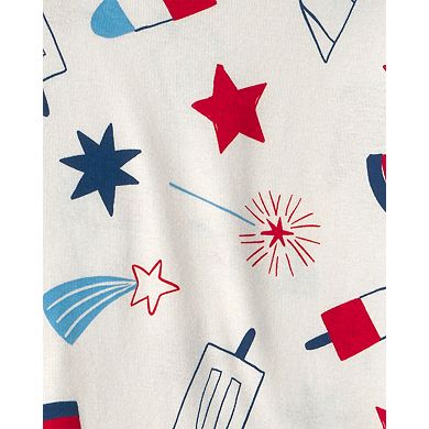 Kids Carter's Fourth of July 2-Piece Short Sleeve Pajama Top & Pajama Bottoms Set