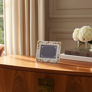 Traditional Porcelain Picture Frame - Elegant Stoneware Photo Display for Home, Office, Bedroom