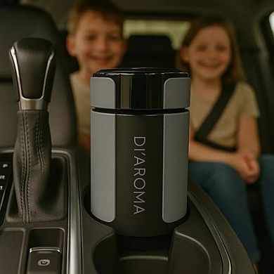 Di'Aroma Ultrasonic Car Diffuser, Rechargeable Waterless Aromatherapy w 2 Refill Bottles
