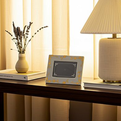 Traditional Porcelain Picture Frame - Elegant Stoneware Photo Display for Home, Office, Bedroom