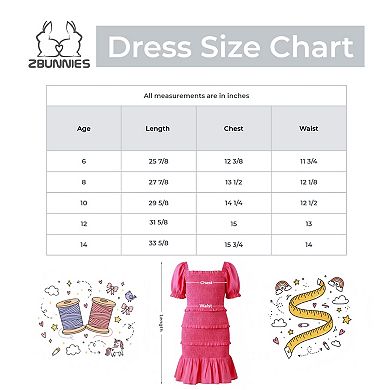 Tween & Teen Girls’ 6-14 Smocked Puff Sleeve Tiered Party Dress