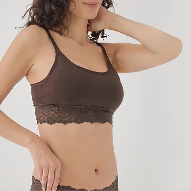 Lace Smooth Cup Bralette Made With Organic Cotton