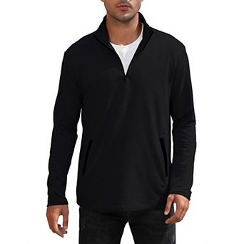 Men's Pullover Top Half Zip Golf Jacket Long Sleeve Polo Sport Shirts