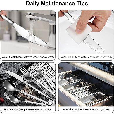 30 Pcs Stainless Steel Flatware Cutlery Set