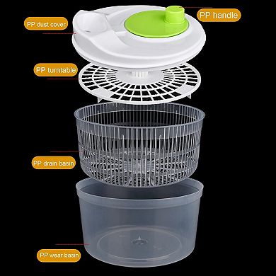 3.8L Salad Vegetable Washer Spinner with Drain Basket