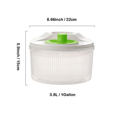 3.8L Salad Vegetable Washer Spinner with Drain Basket