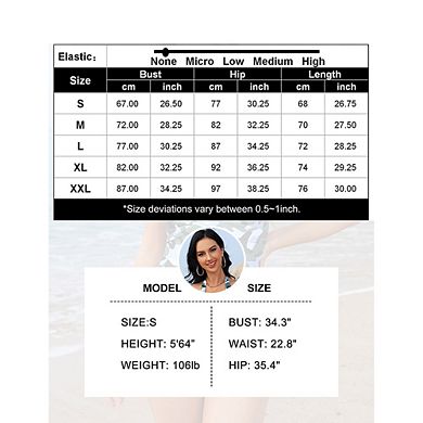 Women's One Piece Swimsuit Tummy Control Adjustable Straps Bathing Suits