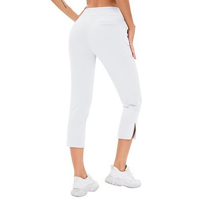 Women's Golf Pants Business Casual Capris Dress Pants with Pocket