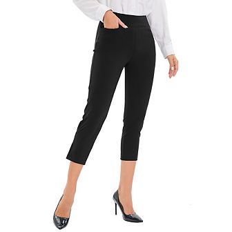 Women's Golf Pants Business Casual Capris Dress Pants with Pocket