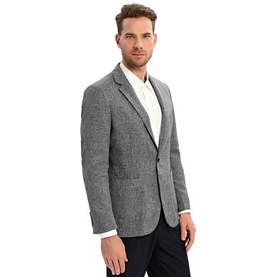 Men's Sport Coats Blazers Linen Suit Jacket Casual Blazer for Men One Button