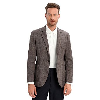 Men's Sport Coats Blazers Linen Suit Jacket Casual Blazer for Men One Button