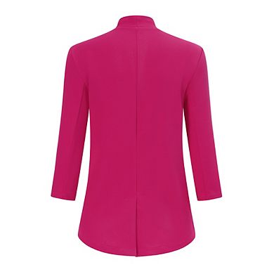 Women's Blazer Long Sleeve Open Front Business Casual Cardigan Jacket