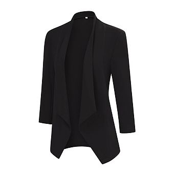 Women's Blazer Long Sleeve Open Front Business Casual Cardigan Jacket
