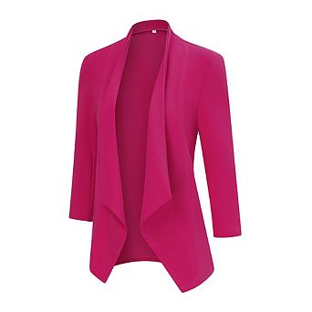 Women's Blazer Long Sleeve Open Front Business Casual Cardigan Jacket